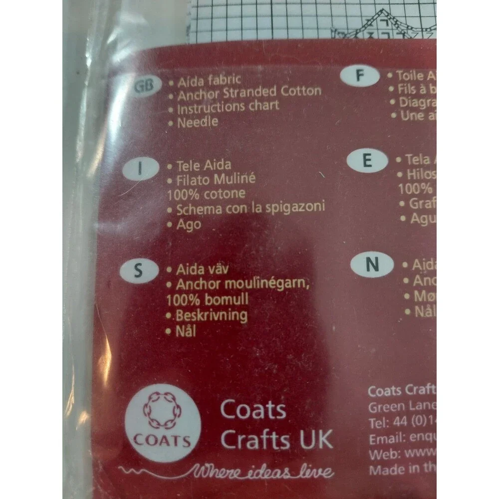 Anchor PCE202 Robin Counted Cross Stitch Kit - Bird & Holly Design, UK Made